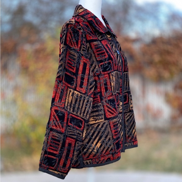 Coldwater Creek Reversible Velvet Jacket ~ Women’s PM - Picture 4 of 10